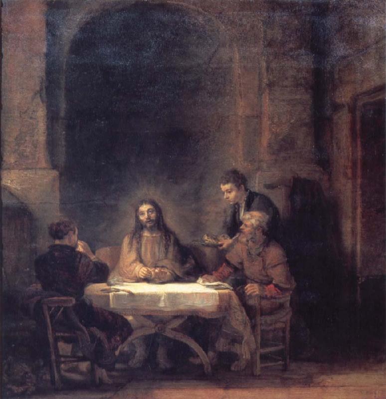 REMBRANDT Harmenszoon van Rijn The Risen Christ at Emmaus oil painting image